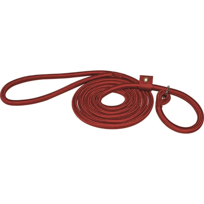 Hamilton Round Braided Quick Walker 182 cm - nastavitelné vodítko a obojek 2 v 1 s klipem pro psy do 30 kg - červený - Barva: Černá