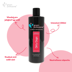 Groom Professional Dirty Dogs - hloubkově čistící šampon pro psy se silně znečištěnou srstí