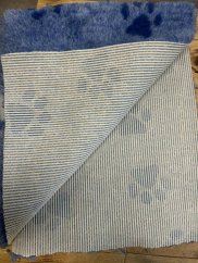 Blovi DryBed A+ - protiskluzový pelíšek, modrobílý - 100x75cm