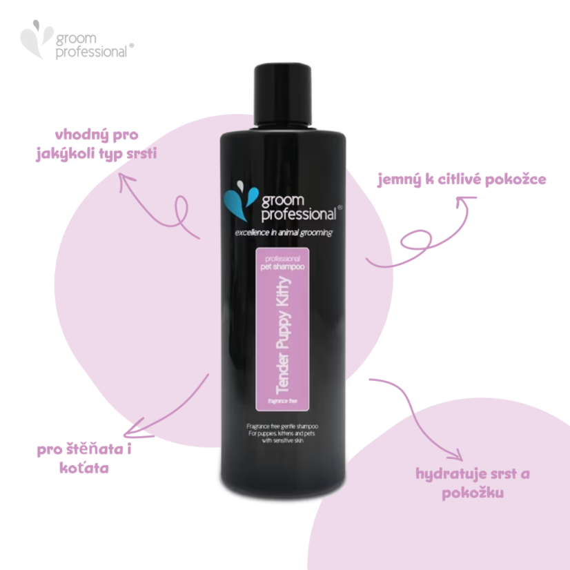 Groom Professional Tender Puppy Kitty Shampoo - jemný šampon pro štěňata a koťata- - Objem: 450ml