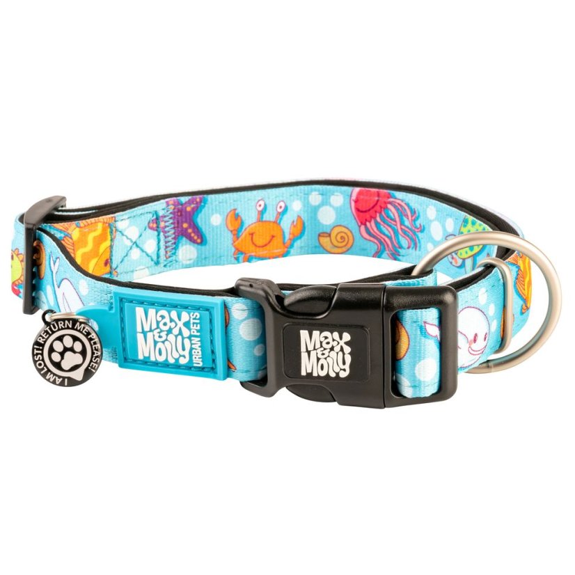 Max&Molly GOTCHA! Smart ID Ocean Collar - chytrý obojek se známkou pro psa - XS - Velikost: L