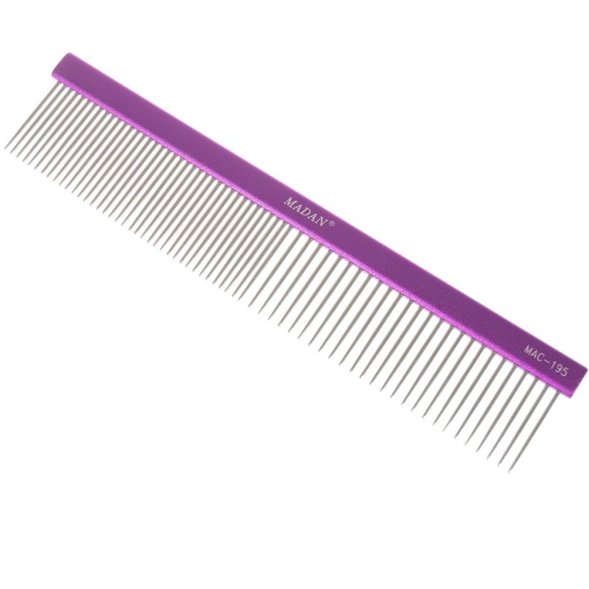 Madan hřeben Profesionální lehký hřeben 19cm modra - Barva: Fialová