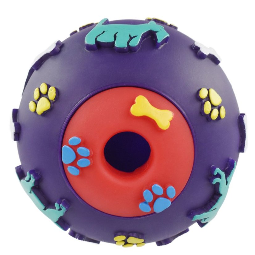 Flamingo Treat Ball 11cm - míček na pamlsky, míček pro psa - fialový - Barva: Fialový