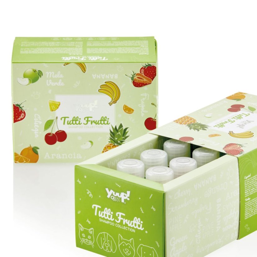 Yuup! Tutti Frutti Dárková kolekce šamponů pro psy 6 x 30 ml