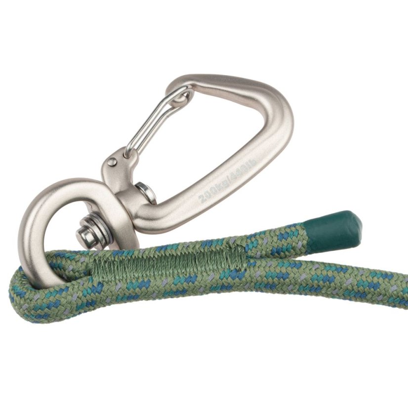 Hurtta Nastavitelné lanové vodítko Eco Hedge - nastavitelné lanové vodítko s měkkou rukojetí pro psy, zelené - 6 mm - Rozměr: 8mm