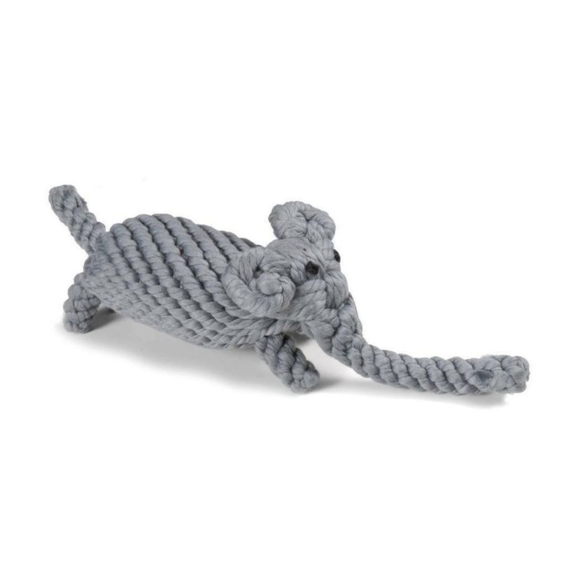 Record Cotton Elephant  - žvýkací šňůrka pro psy. 25cm
