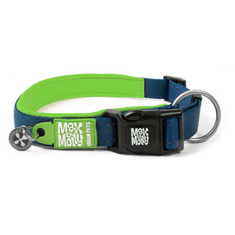 Max&Molly GOTCHA! Smart ID Matrix Lime Green Collar - obojek pro psy, s QR lokátorem, limetkově zelený- XS - Velikost: XS