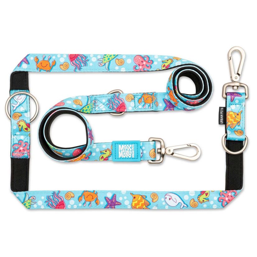 Max&Molly Multi-Leash Ocean - Vyměnitelné vodítko pro psy, zajímavý design, 200 cm - XS - Velikost: XS