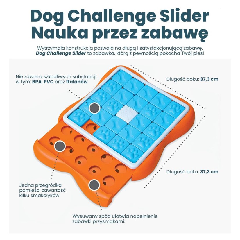Nina Ottosson Dog Challenge Slider Level 3 - chytrá vzdělávací hra pro psy, úroveň 3