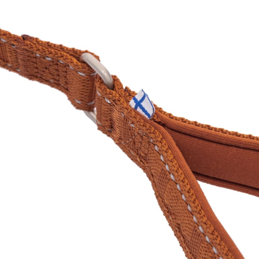 Hurtta Casual Reflective Leash Eco 180cm/20mm Cinnamon - vodítko pro psy, ideální pro každodenní použití z recyklovaných materiálů - hnědé - Barva: růžová