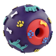 Flamingo Treat Ball 11cm - míček na pamlsky, míček pro psa - fialový