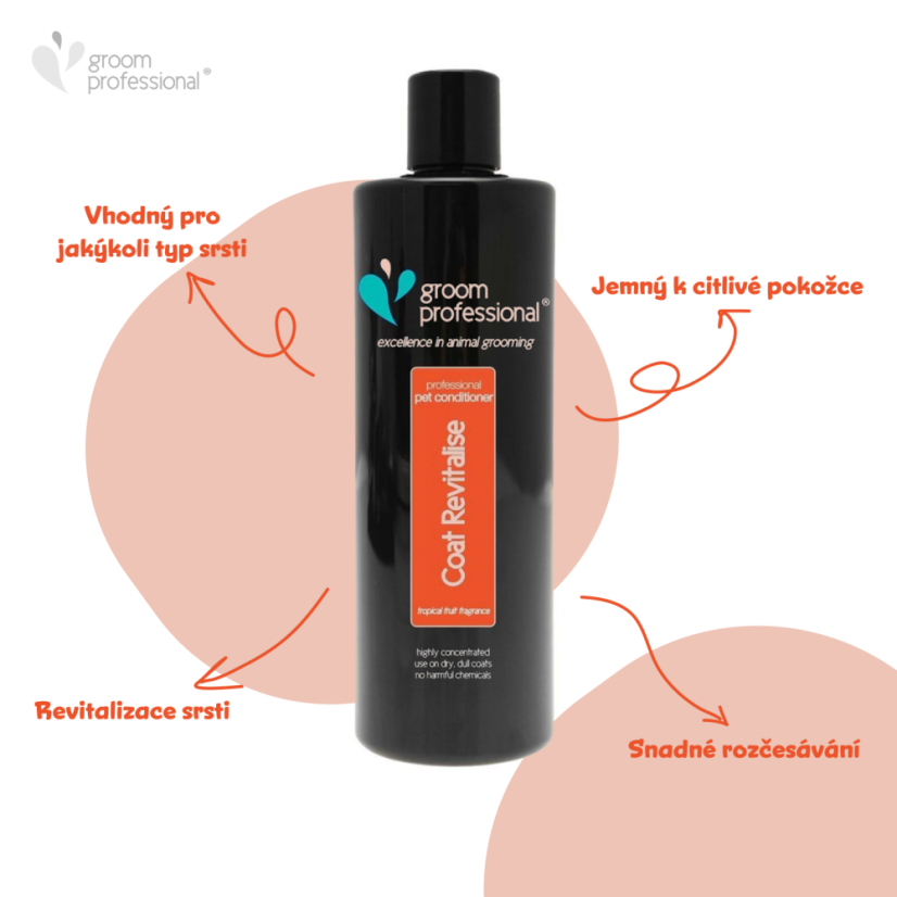 Groom Professional Coat Revitalise Tropical - kondicionér pro suchou a matnou srst - Objem: 4l