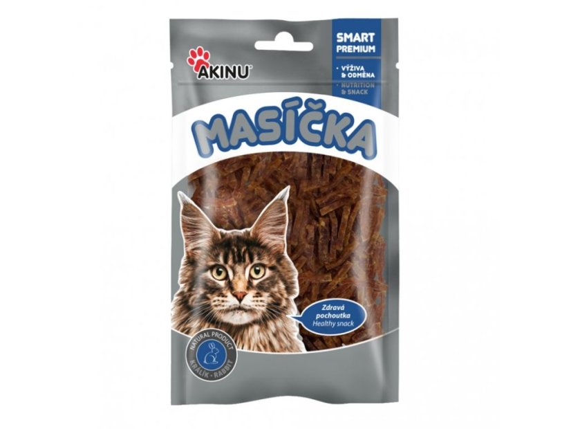 Akinu Masíčka králičí nudličky pro kočky 50 g