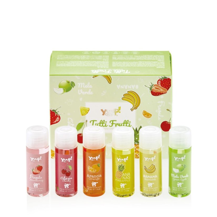 Yuup! Tutti Frutti Dárková kolekce šamponů pro psy 6 x 30 ml