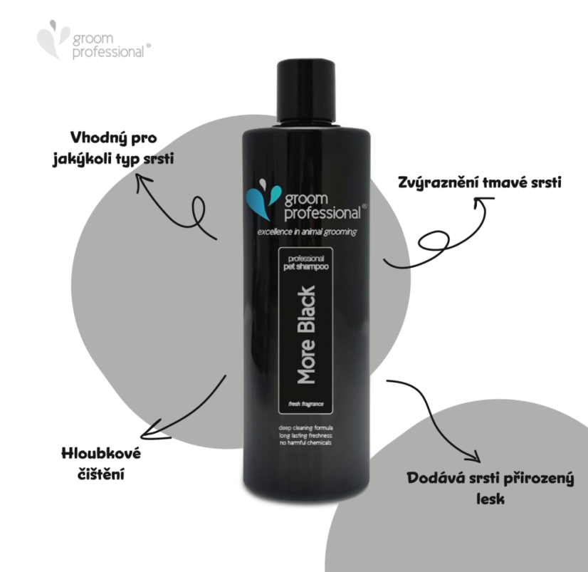Groom Professional More Black  - pro černou a tmavou srst - Objem: 450ml