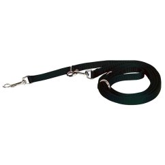 Hamilton Double Thick Euro Leash 19 mm - Nylonové vyměnitelné vodítko, 6v1, pro střední psy - Barva: černá