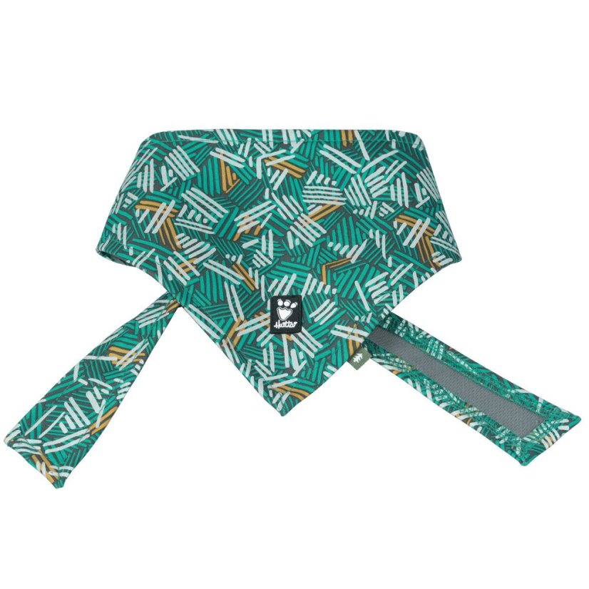 Hurtta Zhero Safety Bandana Eco Peacock - reflexní šátek pro psy - S - Velikost: M