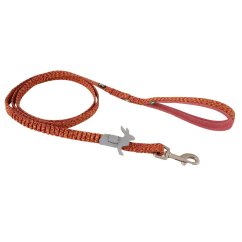 Hurtta Razzle Dazzle Spring Leash Beetroot - polstrované vodítko pro štěňata s měkkým úchopem - 180 cm/15 mm