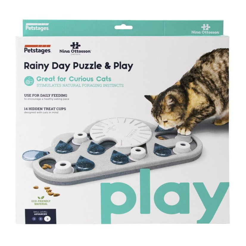 Nina Ottosson Cat Rainy Day Puzzle & Play Level 3 - interaktivní hračka pro kočky, úroveň 3