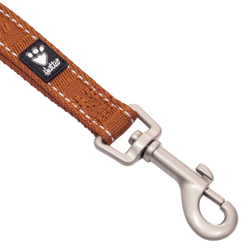 Hurtta Casual Reflective Leash Eco 180cm/20mm Cinnamon - vodítko pro psy, ideální pro každodenní použití z recyklovaných materiálů - hnědé - Barva: hnědá