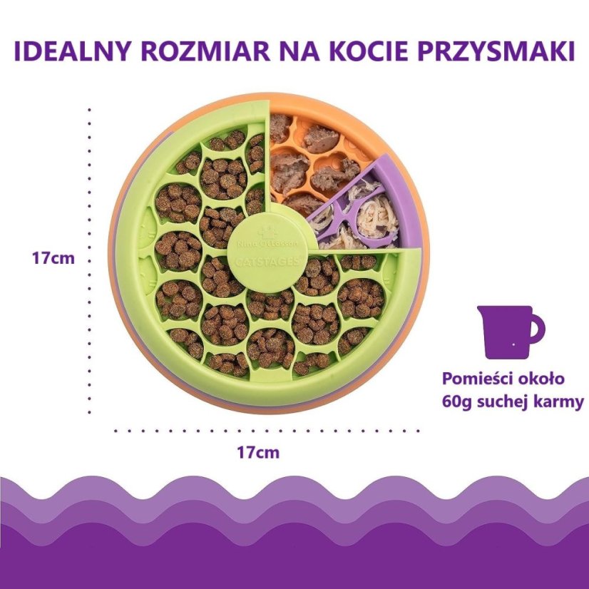 Nina Ottosson Cat Lickin' Layers Kitty Level 2 interaktivní hračka pro kočky, rotující vrstvy pamlsků, úroveň 2