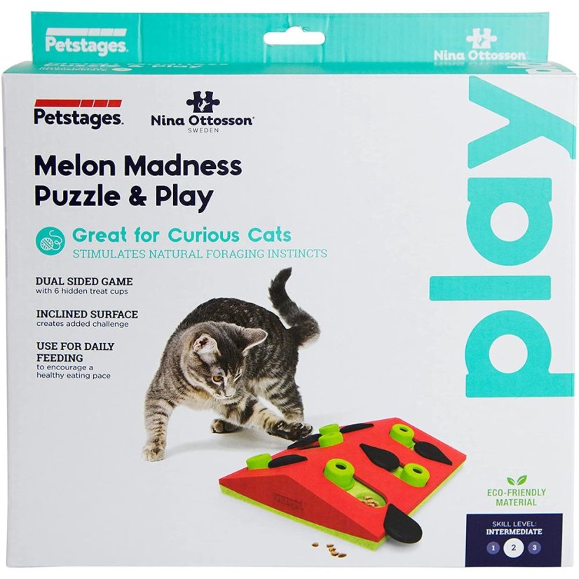 Nina Ottosson Cat Melon Madness Treat Puzzle Level 2 - kočičí puzzle hra, úroveň 2