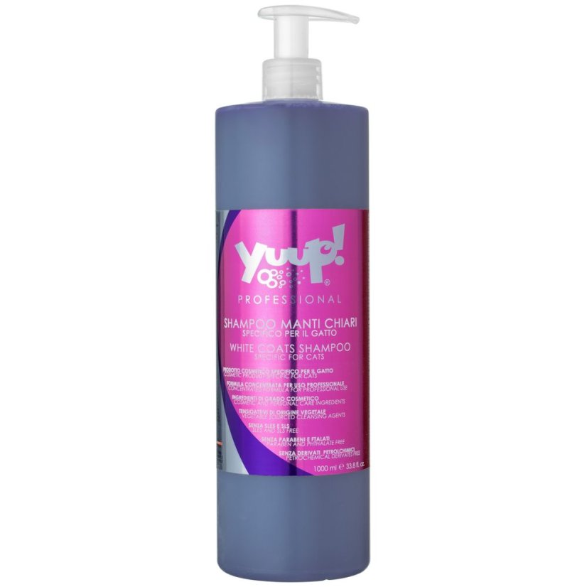 Yuup! Šampon pro kočky na bílou srst - Objem: 1L