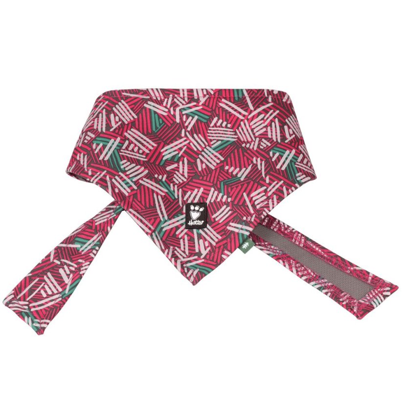Hurtta Zhero Safety Bandana Eco Ruby - reflexní šátek pro psy - S - Velikost: M
