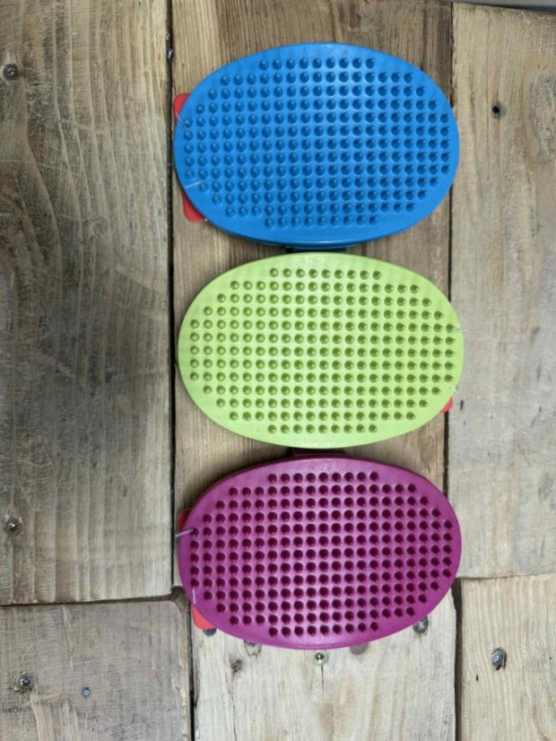 Flamingo- gumový hřeben pro krátkosrsté psy