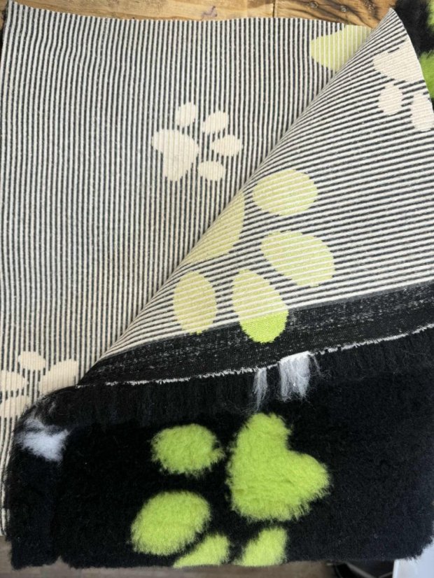 Blovi DryBed A+ - protiskluzový pelíšek, limetkově-černý - 100x75cm