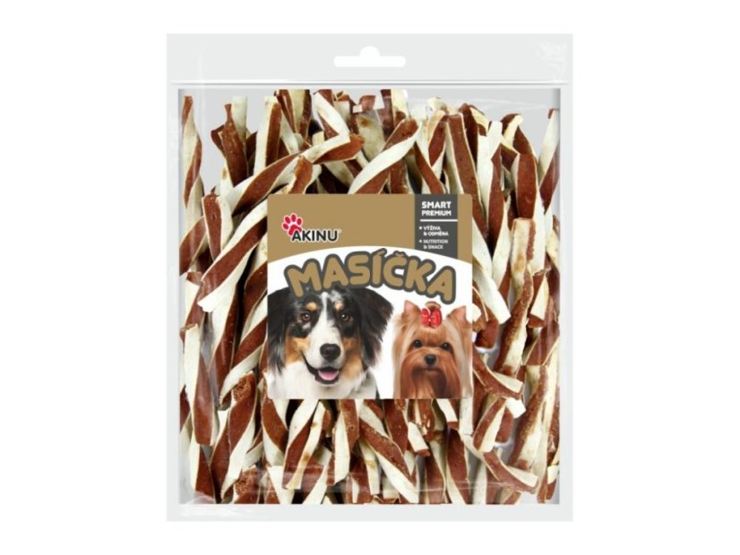Akinu MASÍČKA Jehněčí twister pamlsek pro psy 300 g