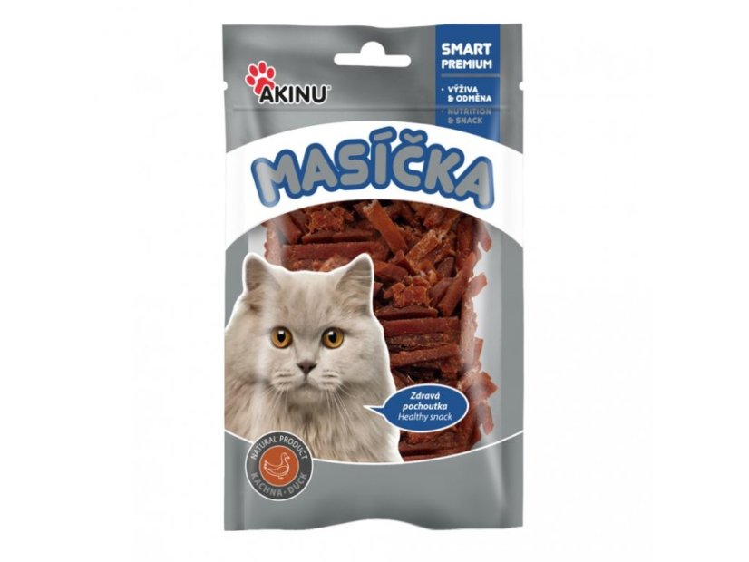Akinu Masíčka kachní nudličky pro kočky 50 g