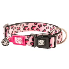 Max&Molly GOTCHA! Smart ID Leopard Pink Collar - chytrý obojek pro psa, růžový puntíkatý vzor - XS