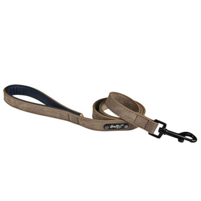 Doogy Simili Sweet - vodítko z ekokůže, 105 cm/20 mm - hnědé - Barva: Růžová