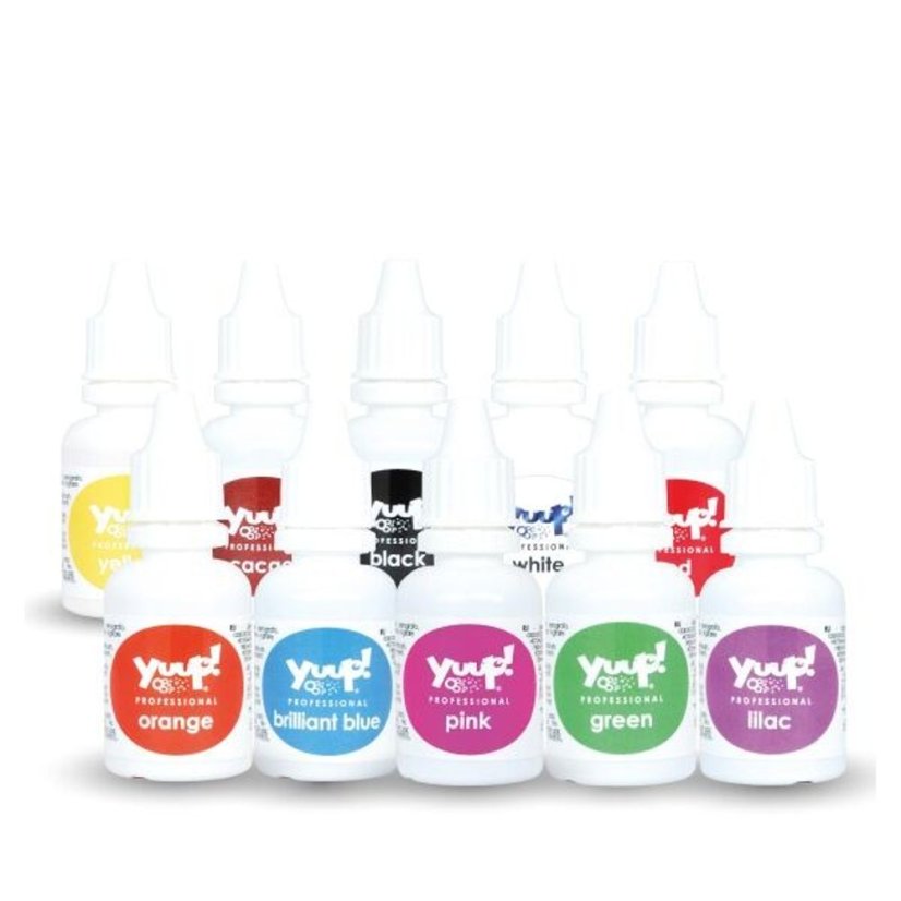 Yuup! Colors Grooming Airbrush 10x20ml - sada 10 airbrush barvicích barev