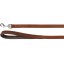 Vodítko Flamingo Arizona Brown - kožené vodítko pro psy, pravá kůže, rukojeť s podšívkou, hnědé, - Rozměr: 20mm