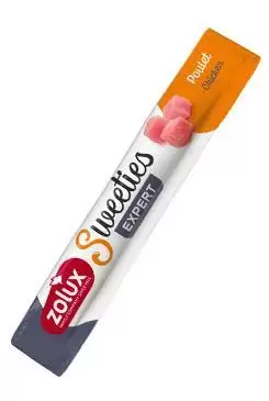 Pochoutka pes SWEETIES kuřecí krém. tyčinka 14g oranžová