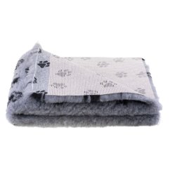 Blovi DryBed VetBed B -protiskluzový pelíšek šedý s černou tlapkou   - Velikost: 75x50cm