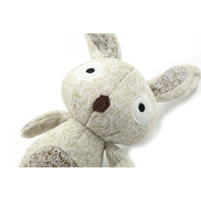 Record Cotton Rabbit - bavlněný králík, hračka pro psy s pískátkem 30cm