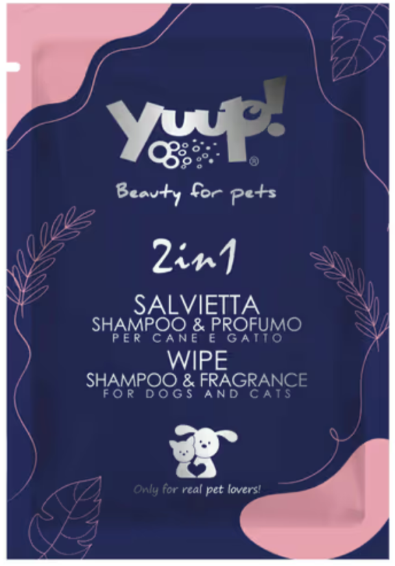 Yuup! Vlhčený ubrousek 2v1 se šamponem a vůní  1ks