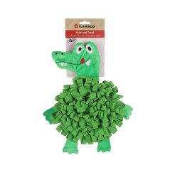 Flamingo Nyammie Crocodile Green (38cm) - malá čichová podložka pro psa, kočku, zelený krokodýl