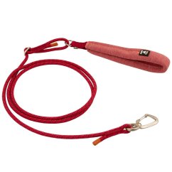Hurtta Nastavitelné lanové vodítko Eco Beetroot - nastavitelné lanové vodítko s měkkou rukojetí pro psy, malinové - 6 mm