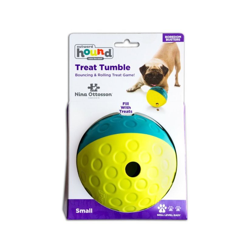 Nina Ottosson Treat Tumble Level 1 (11 cm) - logická hračka pro psy, míček na pamlsky, úroveň 1