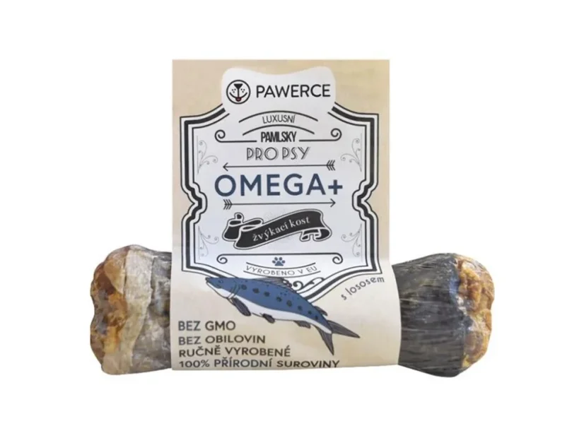 Pawerce žvýkací kost plněná OMEGA+ 10cm