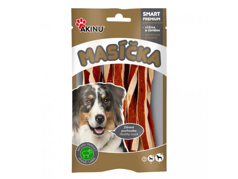 Akinu MASÍČKA Jehněčí twister pamlsek pro psy 75 g